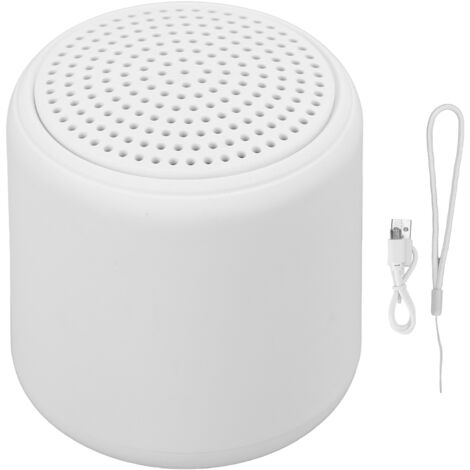 Mini-Bluetooth-5.0-Lautsprecher, tragbar, multifunktionaler kabelloser Lautsprecher für den Außenbereich, weiße Hülle