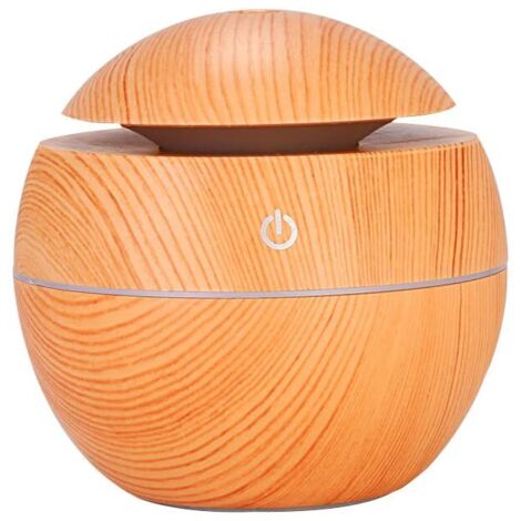 Mini bois clair – ultrasonique personnel aromathérapie + veilleuse LED, cadeau Fête des Mères naturel