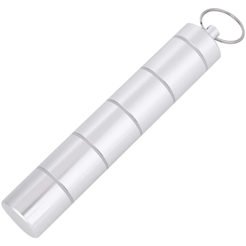 Mini Boîte à Pilules Portable Étanche avec Porte-Clés pour Médicaments (6 compartiments)