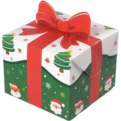 Mini Boîte Cadeau de Noël avec Nœud Vert