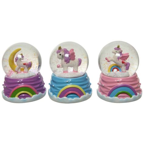 Mini Bolas de Nieve con Unicornio 5,5 cm