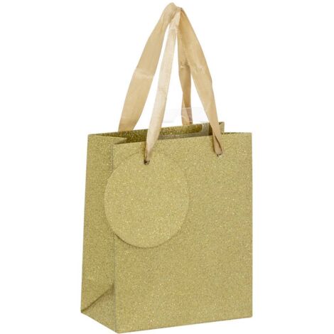 Mini bolsa de regalo dorada con purpurina - Feeric lights & christmas