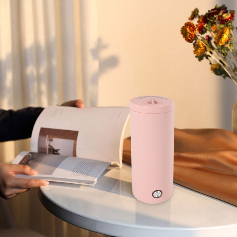 Mini bouilloire thermique 450ml Bouilloire électrique portable Bouilloire silencieuse Essentiels de voyage 304 Acier inoxydable Vitesse de chauffe