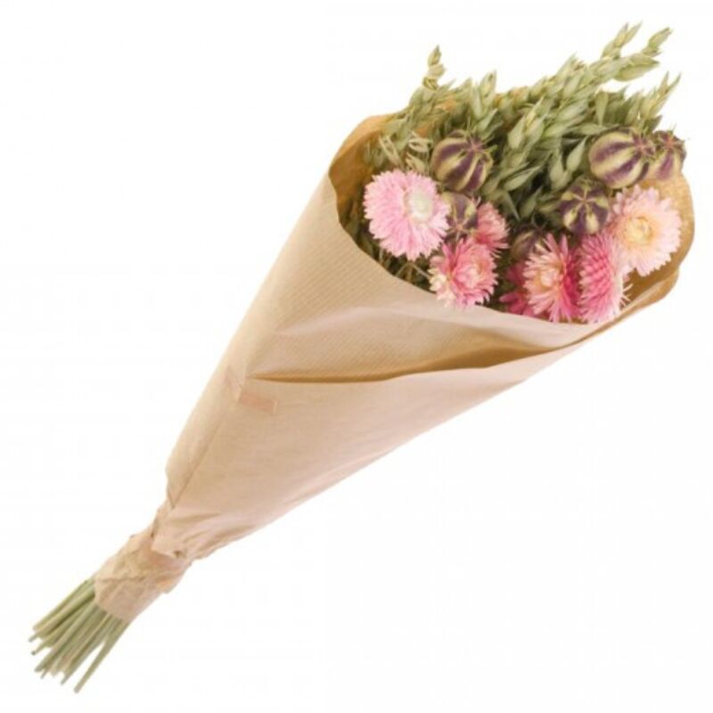 Mini Bouquet Fleurs Séchées pas Cher Rose 50 cm
