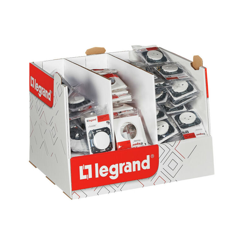 Legrand - Dooxie Mini box Dooxie 30 interrupteurs et 60 prises 2P+T avec plaque - blanc (300054)