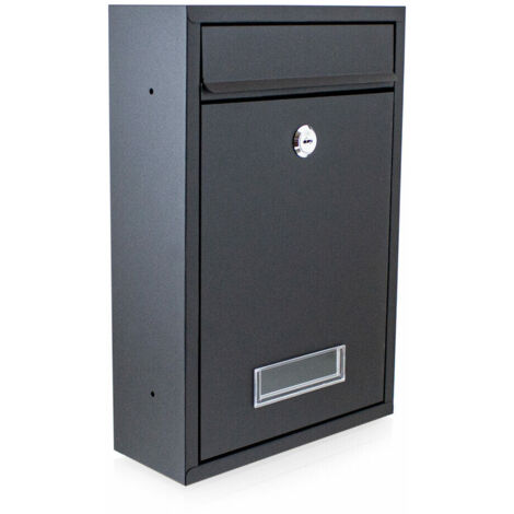 Mini Briefkasten Wandbriefkasten erweiterbar Briefkastenanlage Schwarz