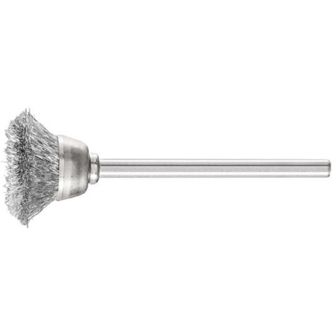 Mini brosse boisseau TBU 1803/3 ST 0.10 D18xB3xL6 mm acier PFERD (Par 10)