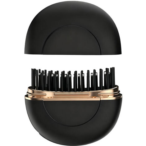 Mini Brosse Lisse Sans Fil Alliage Aluminium Diamètre 21-30mm 3 Niveaux Température Portable Pour Cheveux Secs Noir Rose Avec ou Sans Texture HB-208