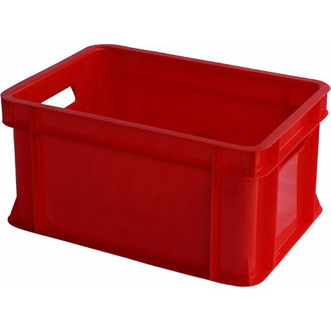 Mini caisse rangement plastique Rouge ARTECSIS / 11L - 35x24x18cm / Bac plastique - Rangement Bureau Buanderie Cuisine - Rouge