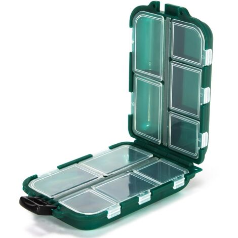 Mini caja de cebo de 10 compartimentos, almacenamiento de cebo de pesca de plástico, cuchara, anzuelo, caja de cebo, caja de Gadget, accesorios de pesca Rectangular