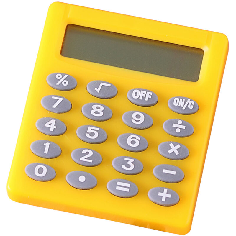 

Mini calculadora Pantalla de 8 dígitos Calculadora de tamano de bolsillo Con pilas Color aleatorio para ninos Estudiantes de la escuela Suministros