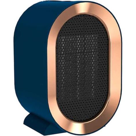 Mini calefactor cerámico portátil, económico y adecuado para sala de estar, dormitorio y baño - Azul