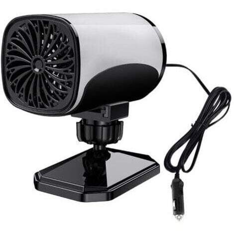 LABLANC Mini calefactor de 12 V, ahorrador de energía, con USB, giratorio, con soporte giratorio de 360 grados, silencioso y económico.