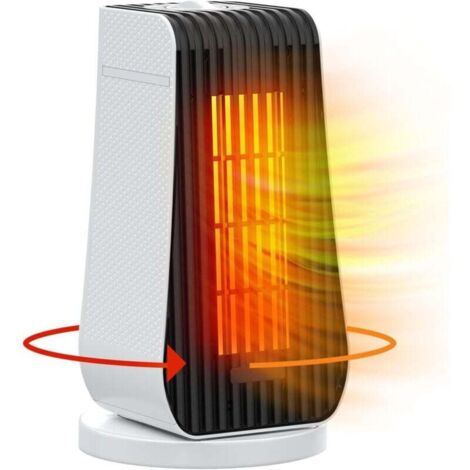 Mini calefactor de baño Ninonly de 1200 W, silencioso, con temporizador de oscilación de 90°, económico, para oficina, dormitorio y sala de estar (P2)