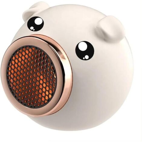 Mini calefactor portátil, mini calefactor silencioso para habitaciones, mini calefactor con termostato, calefactor con ventilador, calefactor de escritorio con control de temperatura inteligente, blan