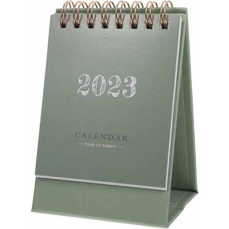 Mini calendrier de bureau 2022-2023 calendrier mensuel calendrier de bureau 2023 bureau à domicile école vert BF