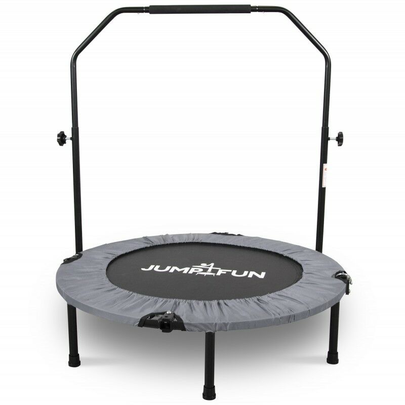 Jump4fun - Mini Cama Elástica - Trampolín Fitness Plegable Doble Barra - Ø92cm