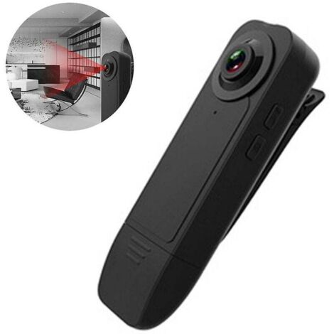 Mini cámaras de seguridad portátiles con clip de cámara de cuerpo de bolsillo de 1080p portátil