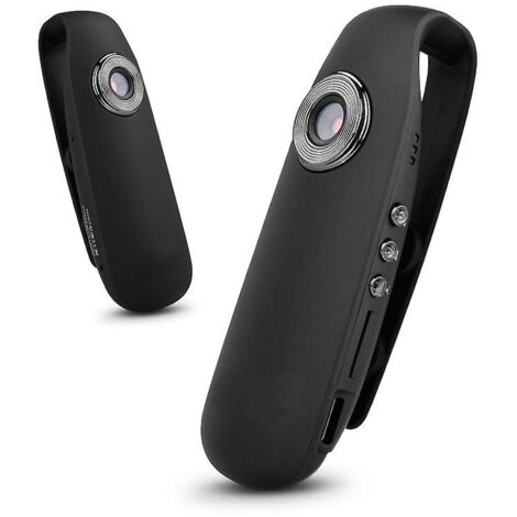 Mini caméra 1080p avec objectif grand angle 130° et stockage de 32 Go pour la sécurité personnelle, le vélo et les réunions.