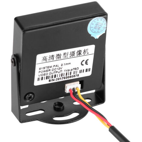 Mini Caméra de Sécurité HD 700TVL, Grand Angle 100°, Objectif 2.1mm, Intérieur Extérieur Maison Bureau