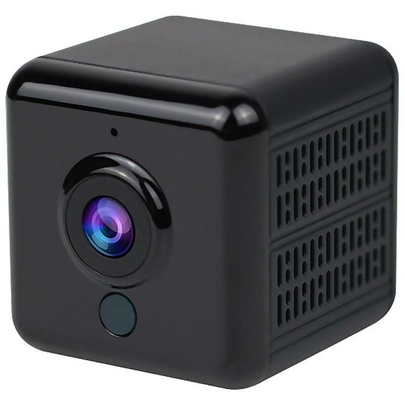 Mini caméra espion, grand angle 160°, avec fonction vidéo et photo, capteur de mouvement, vision nocturne, support de carte jusqu'à 256 Go, noir