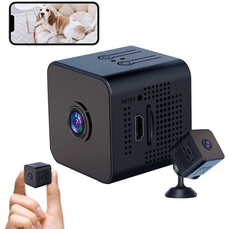 Cablelera Mini Camera Espion, 1080P Caméra de Surveillance sans Fil avec  Enregistrement WiFi Longue Batteries Micro Cachée Détection Mouvement et
