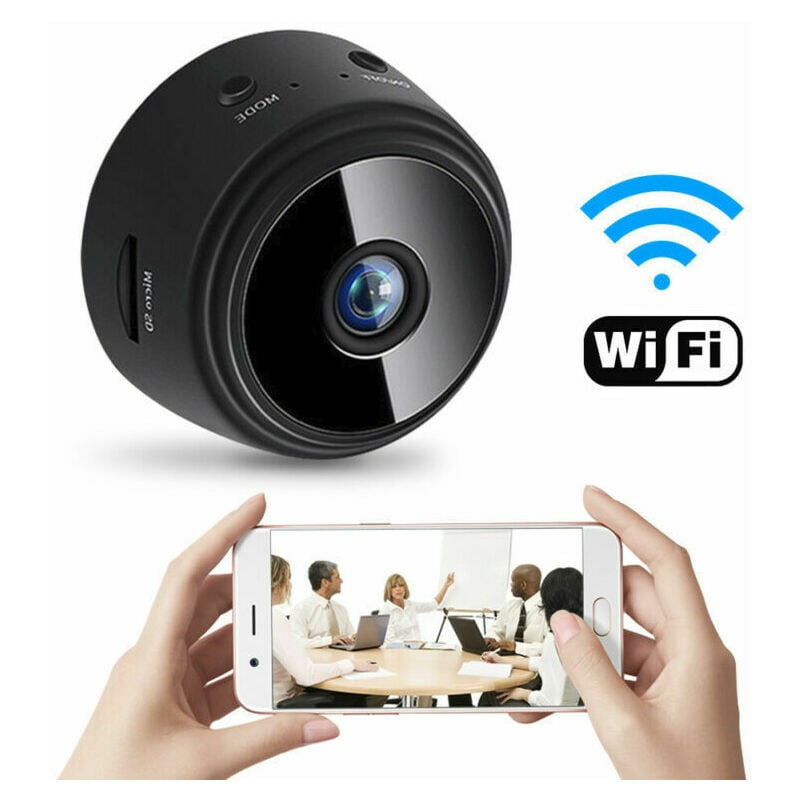 Mini caméra espion sans fil HD WiFi CCTV avec vision nocturne et détecteur - intérieure/extérieure