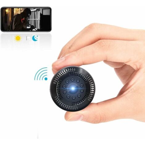 Mini Caméra Espion WiFi 1080P HD Caméra Cachée Sans Fil avec Enregistreur Vidéo/Détecteur de Mouvement/Vision Nocturne/Moniteur à Distance pour iPhone/Android/iPad