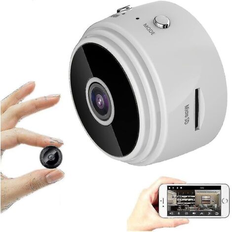 Mini caméra HD 1080p Smart Wifi Mini caméra IP avec vision nocturne infrarouge Blanche
