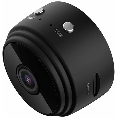 Mini caméra sans fil Ultra HD 4K Wifi avec détection de mouvement (noir)-BISBISOUS