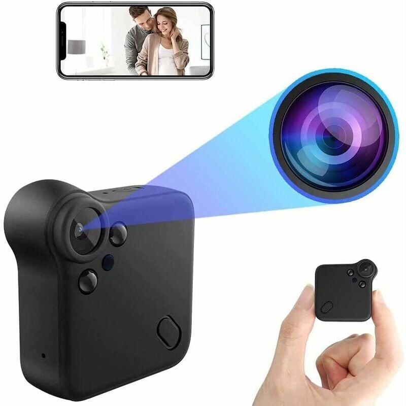 Hoopzi - Mini Camera WiFi Camera Full hd 1080P Home Live Stream Wireless Security Camera with Audio and Video Recording, Cell Phone App, Night