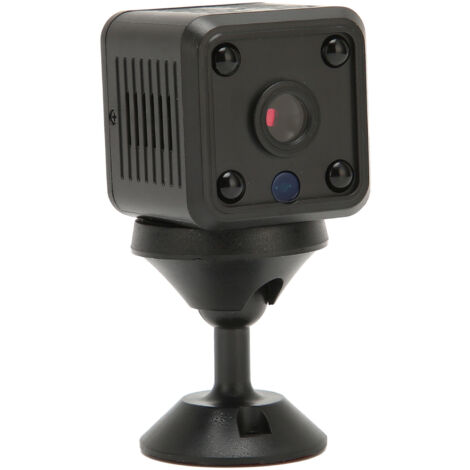 Mini caméra WiFi HD 1080p avec détection de mouvement et vision nocturne, base magnétique rotative, idéale pour la surveillance domestique.