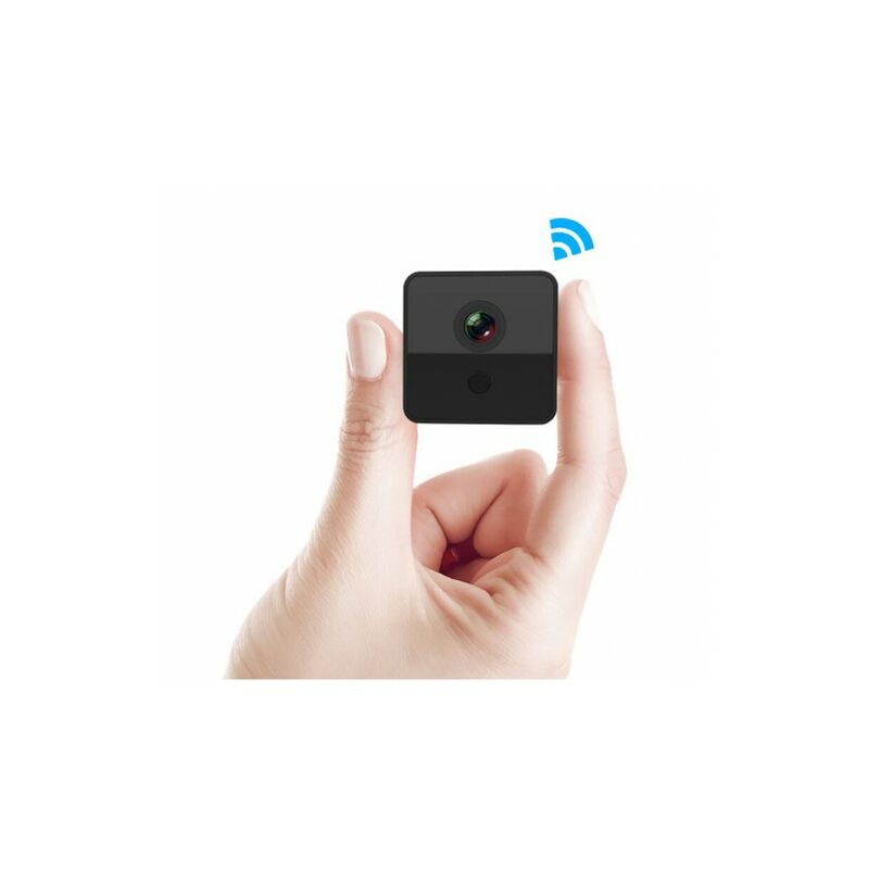 ME - Mini caméra de surveillance infrarouge intelligente sans fil wifi et dv, hd 1080P, Vision 120° nocturne, capteur de mouve nt, carte micro sd 64GO