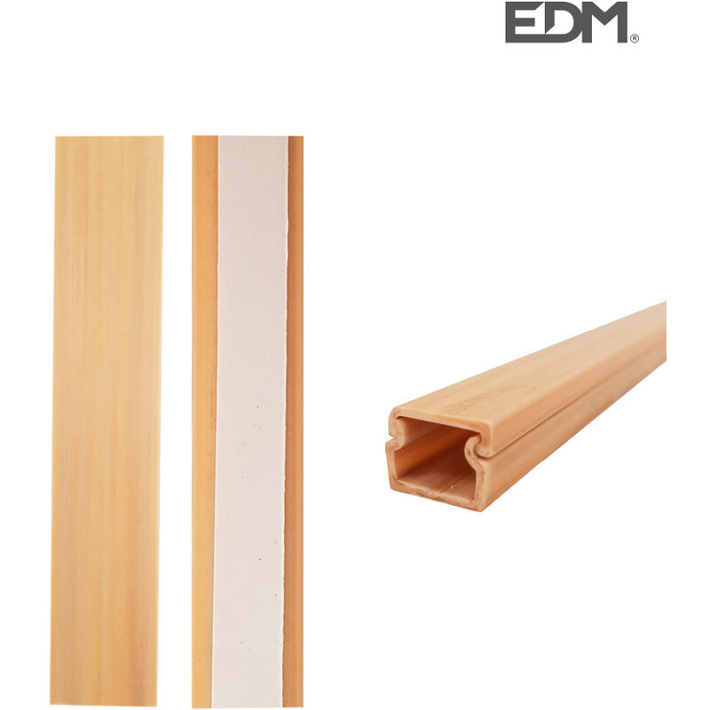 

EDM Mini canal adhesiva edm 2mts 12,7x11mm madera clara precio por metro