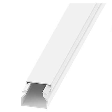 Mini Canaleta Eléctrica para Mecanismos 25x17 (2 Metros)  Blanco   IluminaShop