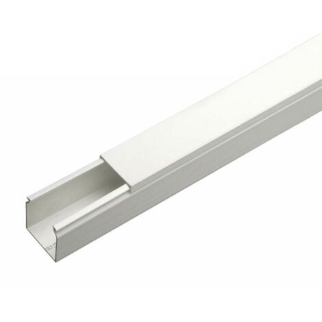Mini canalina 10x16mm, 2 metri, con coperchio avvolgente, bianco - Rosi RS71528
