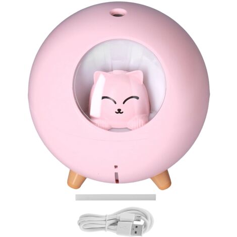 Mini Car Air Humidifier Lovely USB Cool Mist Humidifiers for Offices Bedrooms 220 MLPink