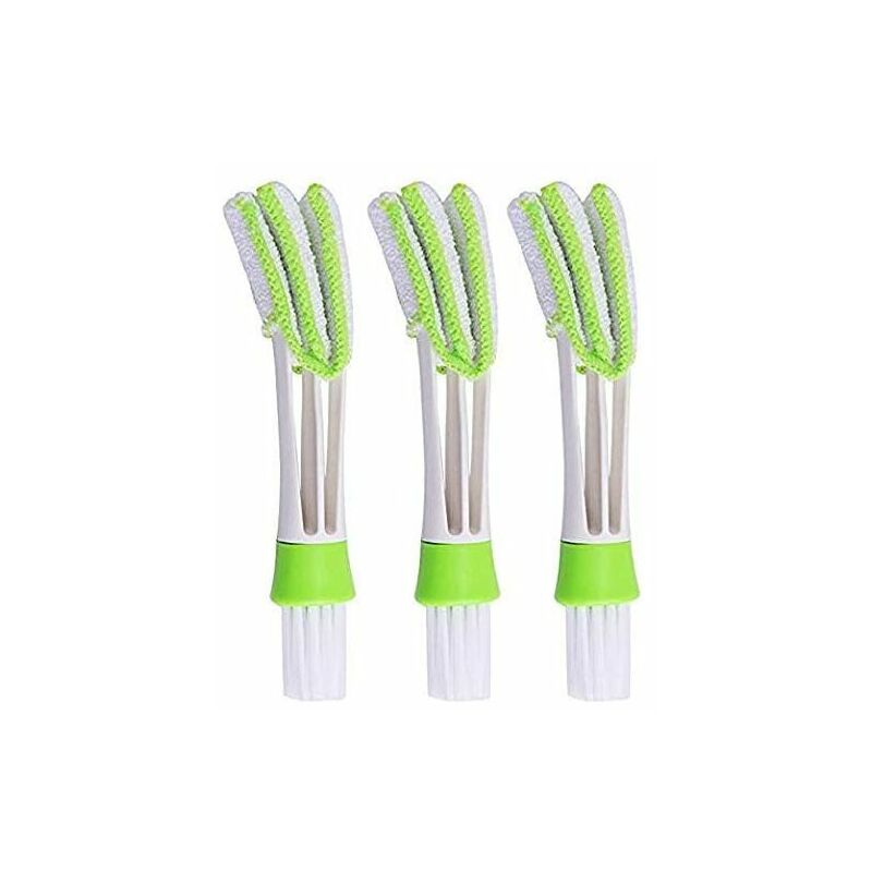 Heguyey - Mini Car Air Vent Duster, 3 Pack Auto Air Conditioner Cleaner & Brush, Dust Collector Cleaning Tool for Keyboard, Window, Blinds, Shutter, l