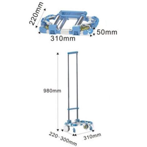 Mini carrello pieghevole per la spesa in casa, carrello in lega di alluminio, di piccole dimensioni e leggero, utilizzato per traslochi, shopping, trasporto di oggetti pesanti, campeggio - regalo perf