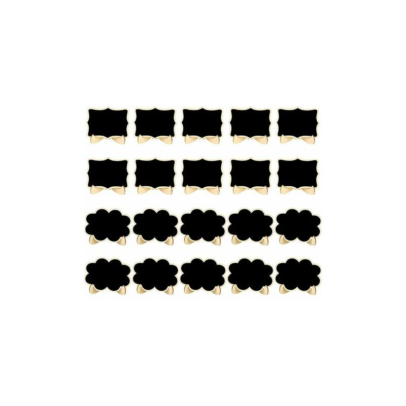Image of Mini Cartelli Lavagna con Porta Etichette in Legno Bacheche per Messaggi Lavagna in Legno 20 Pezzi Piccole Lavagne Piccole per Scrivere per