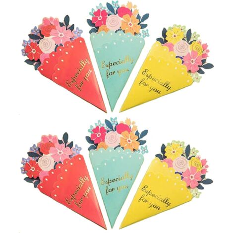 mini cartes de vœux en forme de fleur, carte cadeau d'anniversaire, décoration