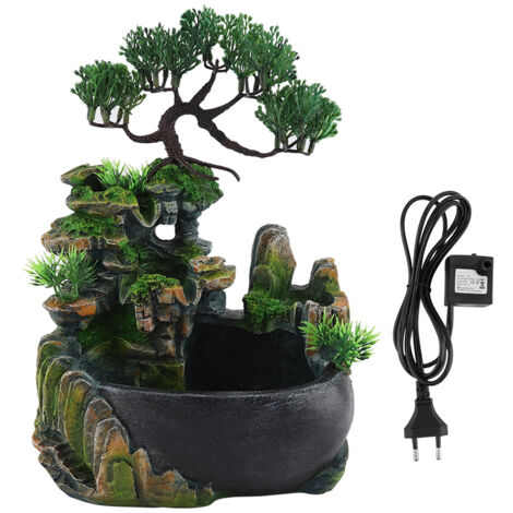 Mini cascade fontaine de bureau méditation zen cascade EU Plug 220V