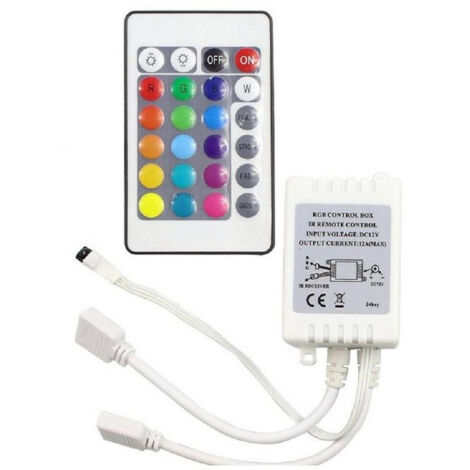 Mini Centralina Rgb Controller Ir 2 Uscite Per Strip Led Telecomando 12v Te-rgb2