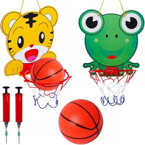 mini Cerceau De Basket-ball 2pcs Panier De Basket Ensemble De Mini Panier De Basket D'intrieur Rglable Cerceau Panier Basket Enfant Avec La Boule,