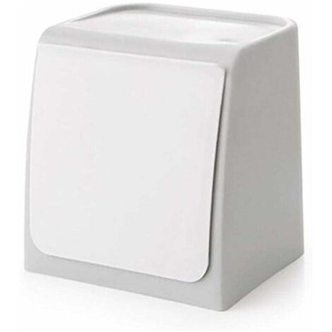 Mini cestino da parete, cestino per la raccolta dei rifiuti da cucina senza fori, cestino per la spazzatura per cucina, bagno, WC, ufficio - Grigio