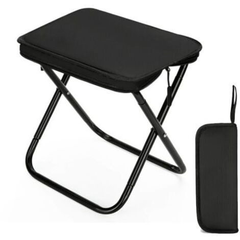 Mini Chaise D'extérieur Pliable, Tabouret de Camping Pliable, Mini Chaise de Camping avec Sac de Transport à Fermeture Éclair, pour Pêche, Camping, Voyages, Randonnée, Plage, Barbecue