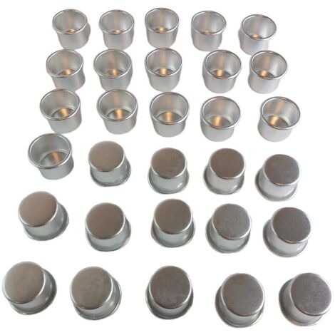 Mini chandeliers en aluminium, 30 pièces, couleur argentée