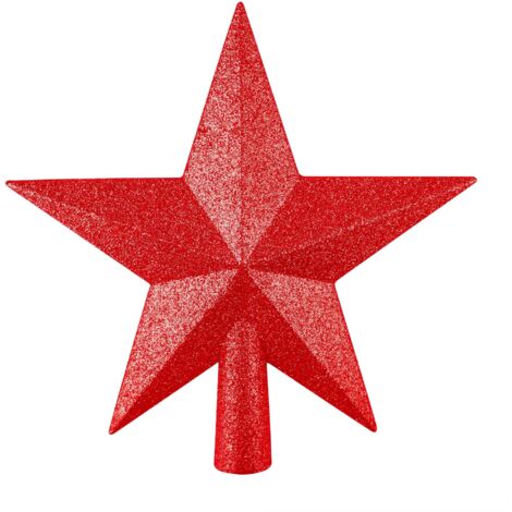 Mini chapeau de sapin de Noël, 4,3 pouces pour petits sapins de Noël, décoration étoile à paillettes incassable (rouge)