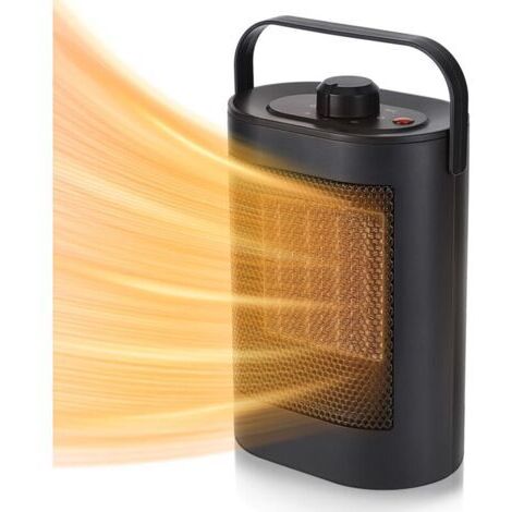 Mini Chauffage d'appoint Electrique Radiateur Soufflant à Économie d'énergie en Céramique, Chauffage Portatif pour Salle de Bain, Bureau, Salon