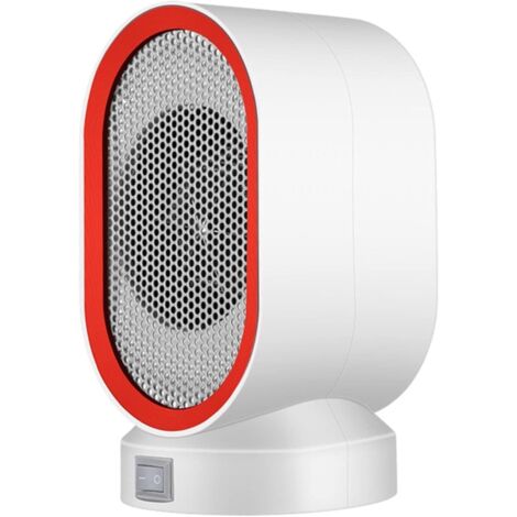 Mini chauffage d'appoint électrique, ventilateur de chauffage domestique 400 W, mini appareil de chauffage solaire basse consommation, silencieux (Couleur : Rouge)